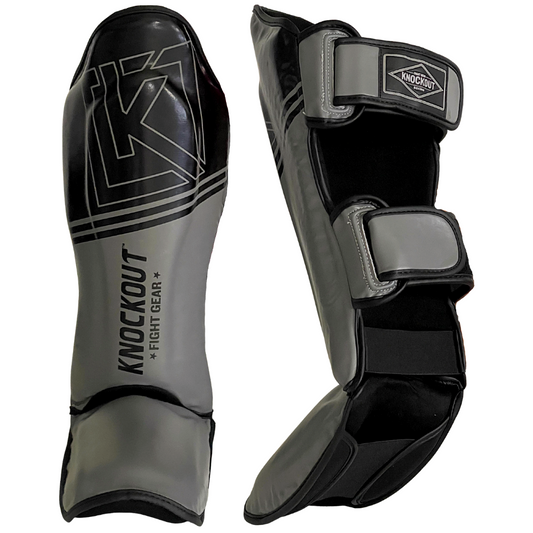 Muay Thai Shin Guards MMA Martial Arts -Padded, Adjustable Leg Guards with Instep Protection for Training and Sparring Gear Kickboxing Equipment – Durable, Professional