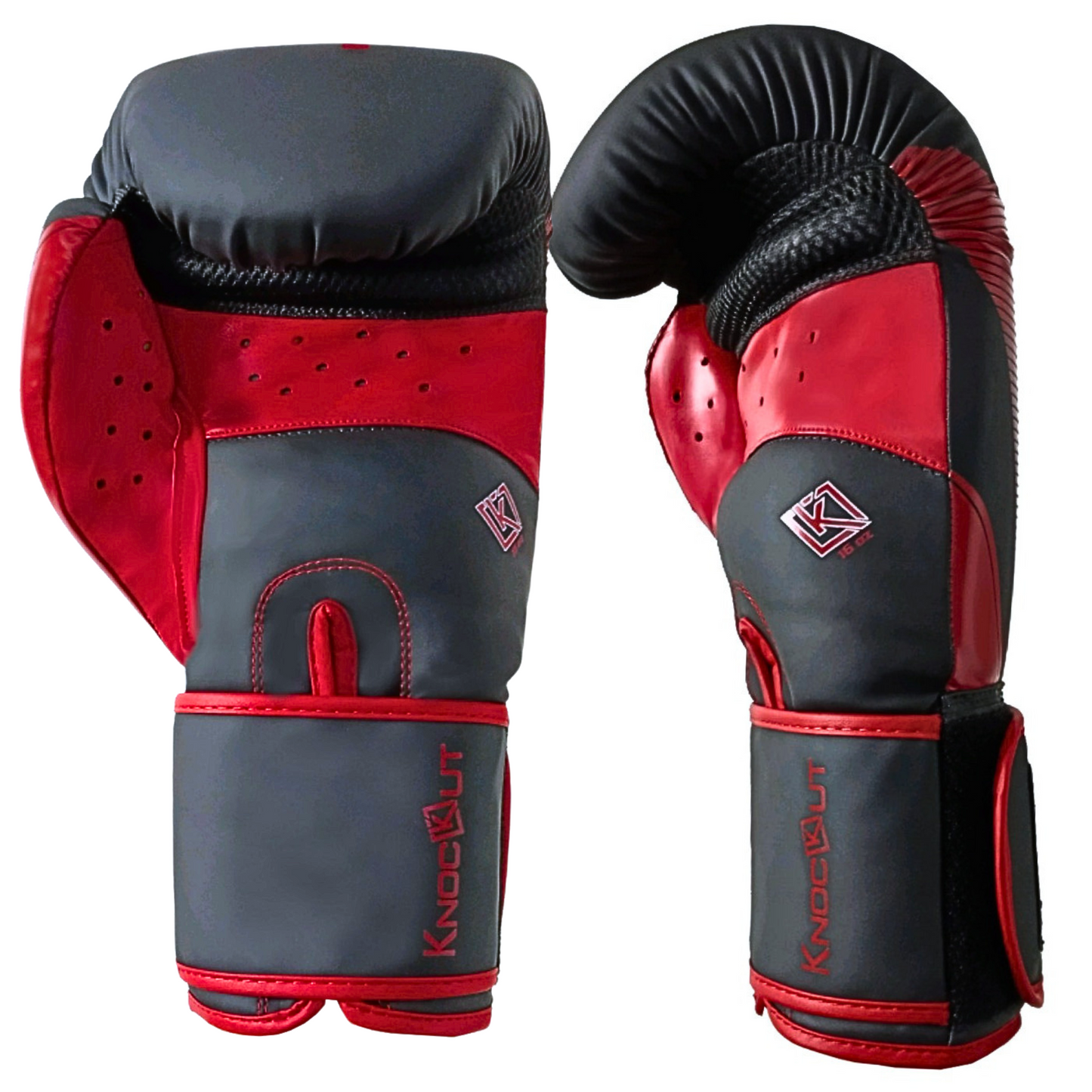 Knockout Elite Boxing Gloves with Hand Wraps and Mouth Guard for Men, Women Muay Thai, Kickboxing, Youth Heavy Bag Workouts, and Home Gym Training (Size 8OZ-16OZ)