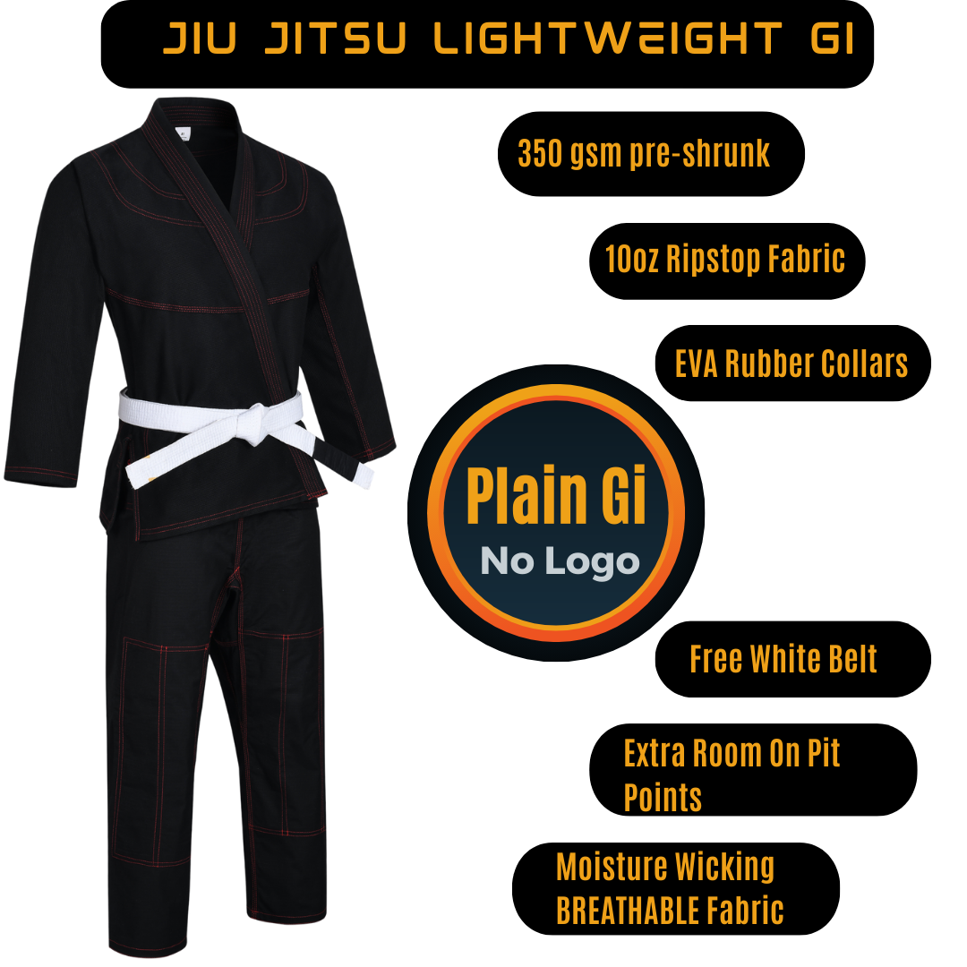Brazilian Jiu Jitsu Gi for Kids Kimonos Medium Weight, Preshrunk with Free White Belt