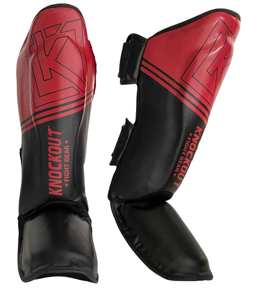 Muay Thai Shin Guards MMA Martial Arts -Padded, Adjustable Leg Guards with Instep Protection for Training and Sparring Gear Kickboxing Equipment – Durable, Professional
