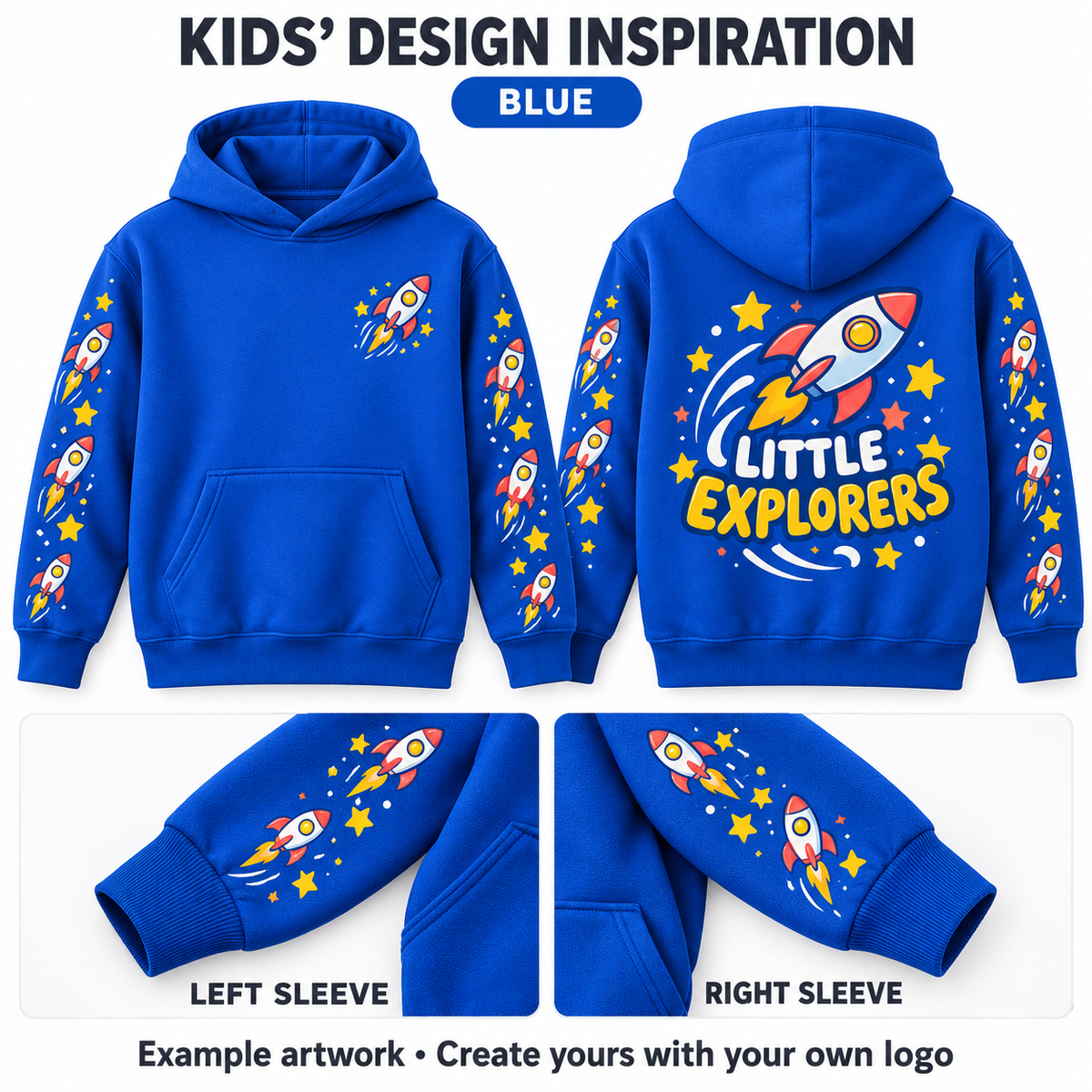 Custom DTF Hoodie – Your Logo, Kids & Adults