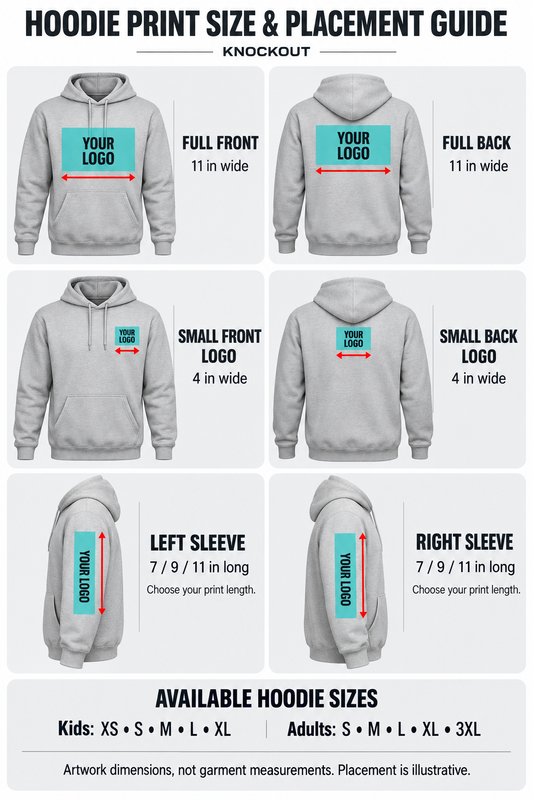 Custom DTF Hoodie – Your Logo, Kids & Adults