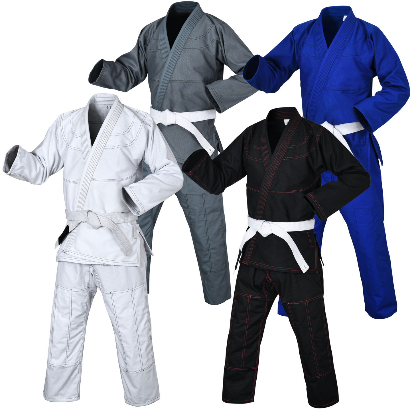Brazilian Jiu Jitsu Gi for Men and Women, Lightweight and Preshrunk With a Free White Belt for Grappling Uniform Kimonos