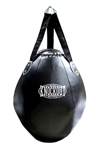 Filled 60 lbs Wrecking Ball Heavy Punching Bag for Home Gym Training & Body Snatcher, Muay Thai MMA Fitness Kickboxing